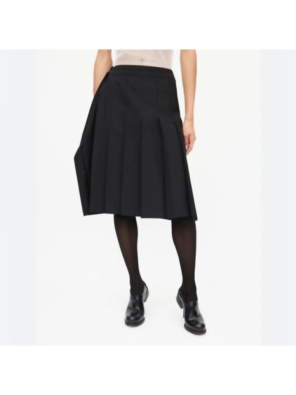 Vintage Simply Manakin Black Box Pleat Academia Skirt Size 10